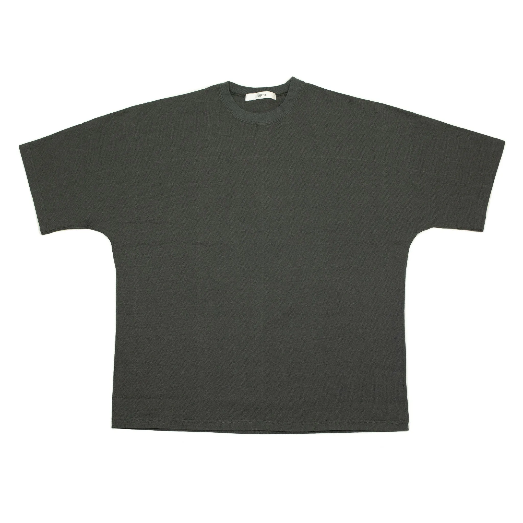 Kimono sleeve t-shirt in charcoal cotton