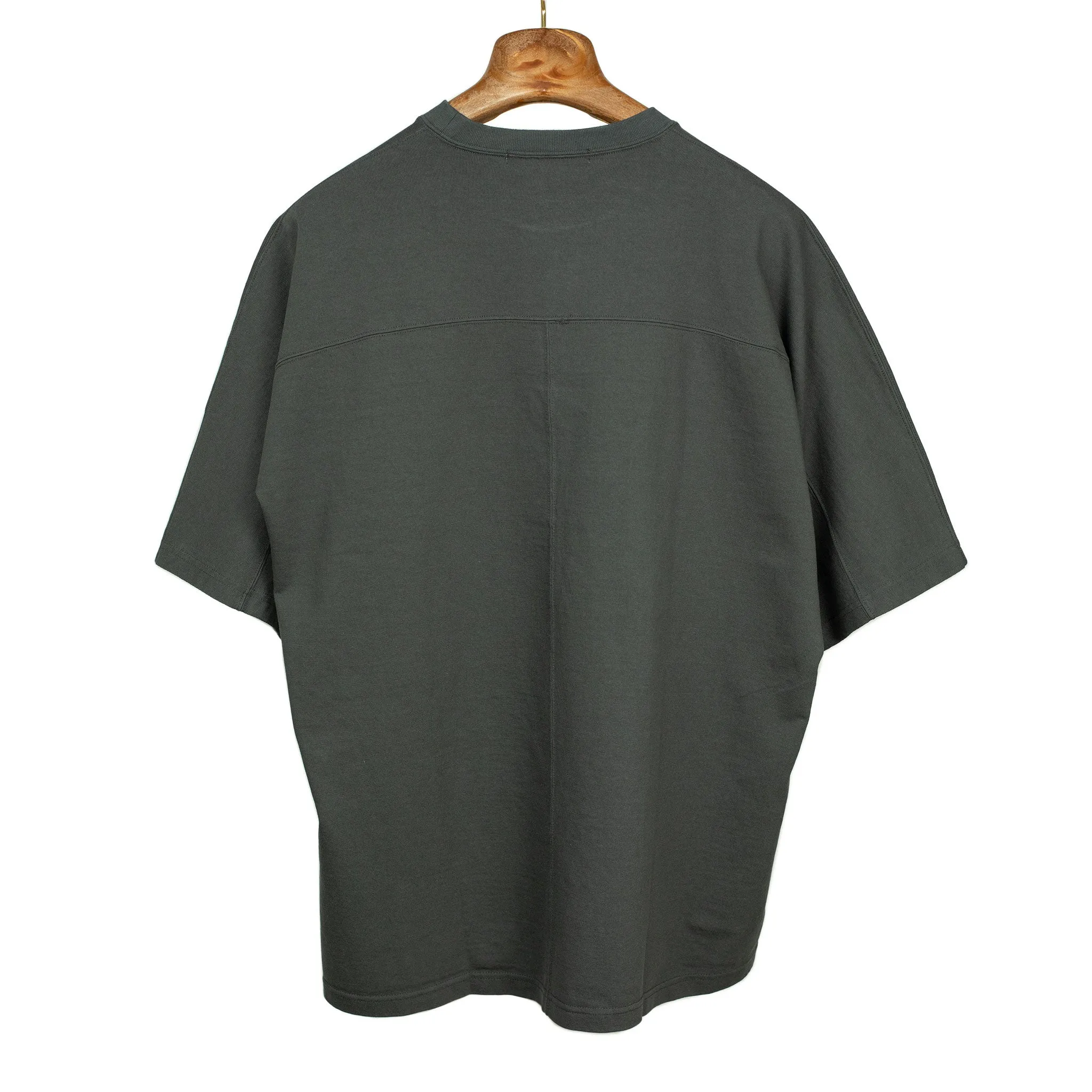 Kimono sleeve t-shirt in charcoal cotton