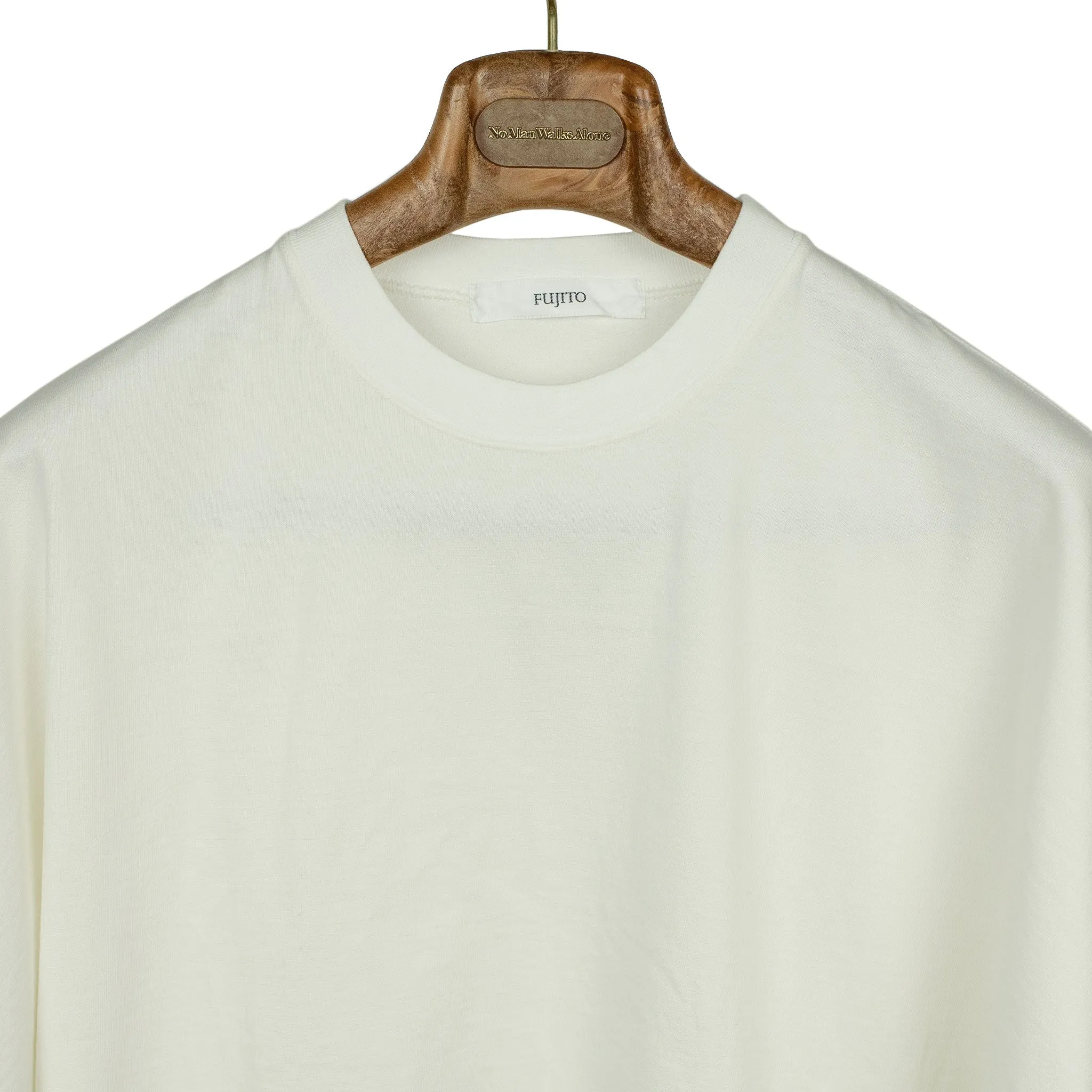 Kimono sleeve t-shirt in off-white cotton (restock)