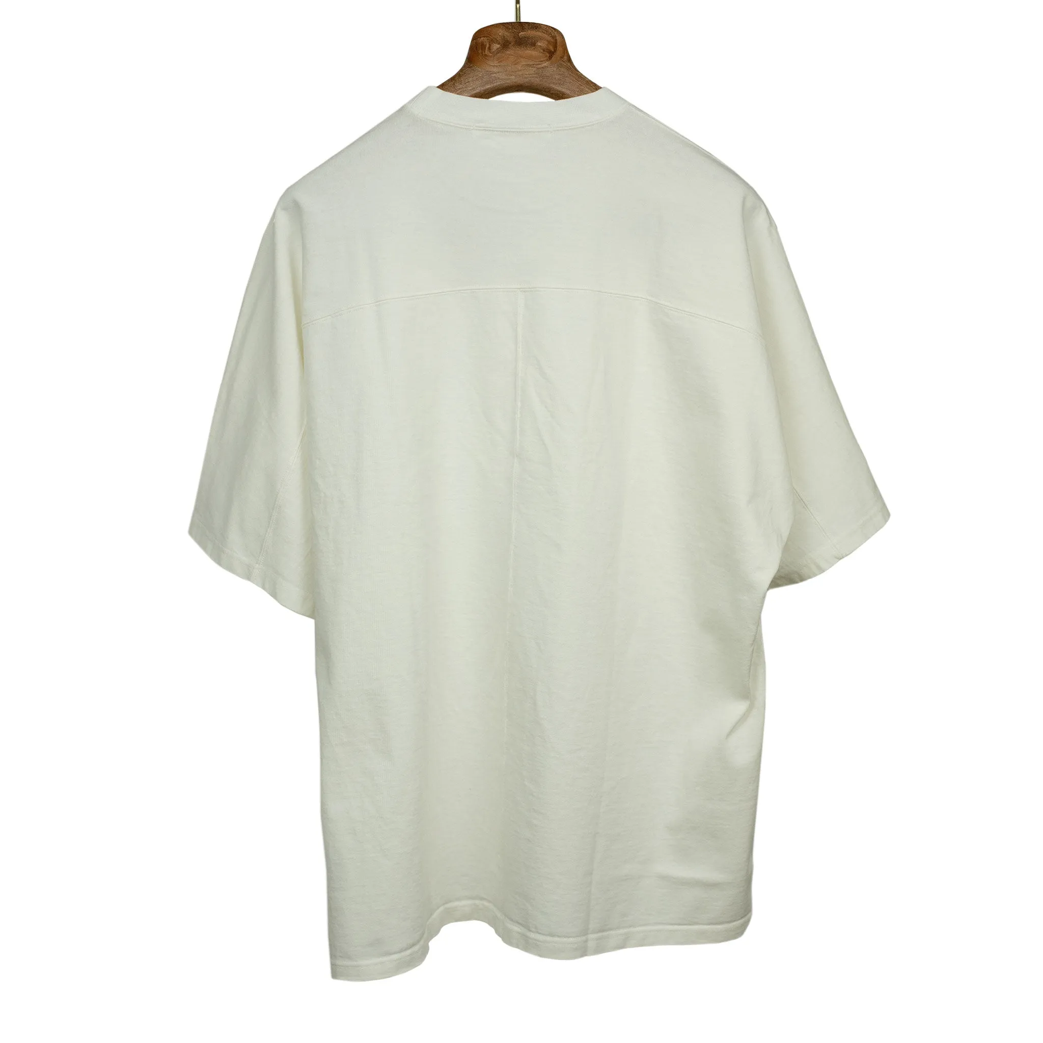 Kimono sleeve t-shirt in off-white cotton (restock)