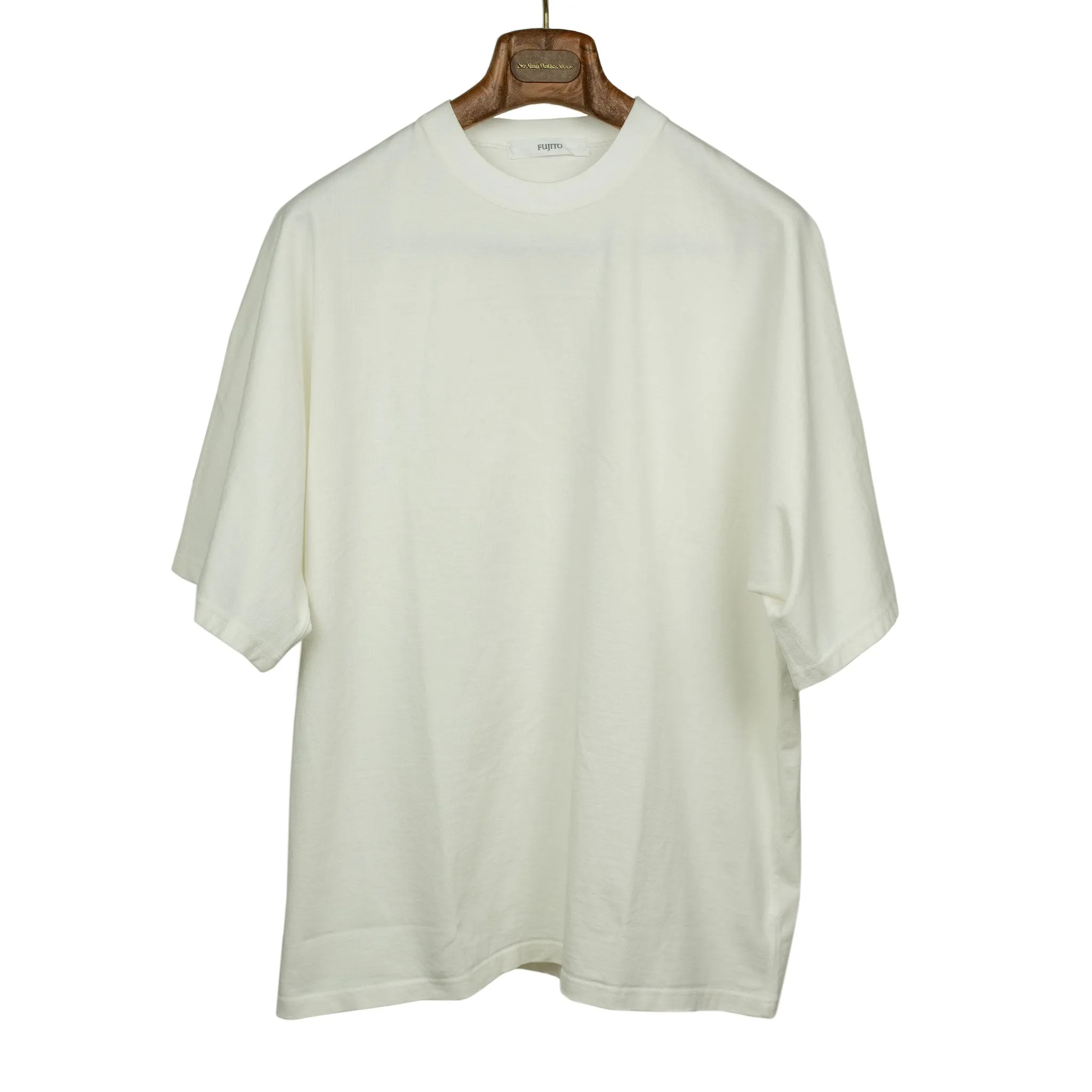 Kimono sleeve t-shirt in off-white cotton (restock)