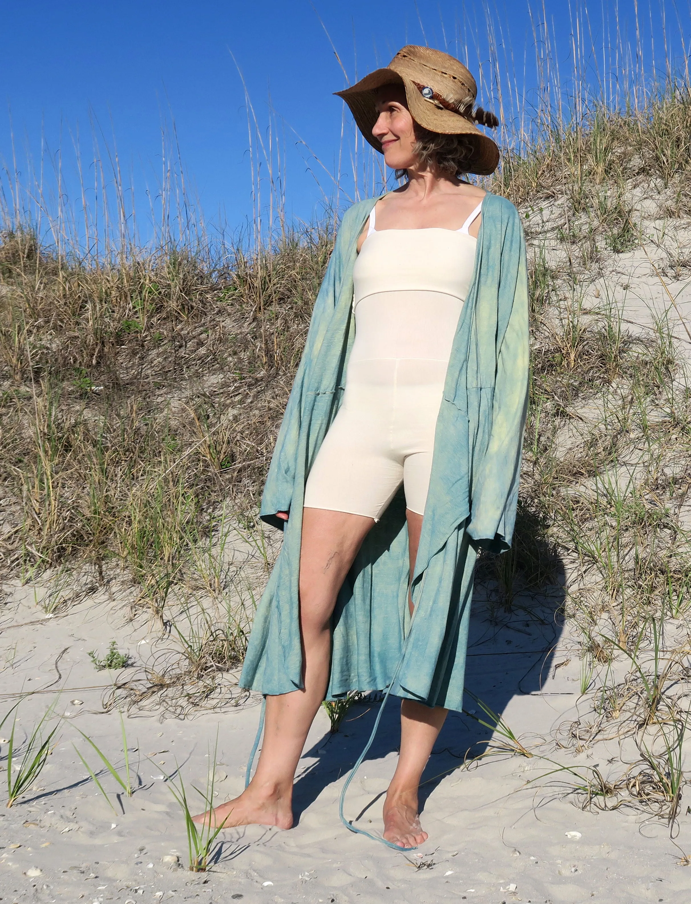 Kimono Wrap Simplicity Below Knee Dress