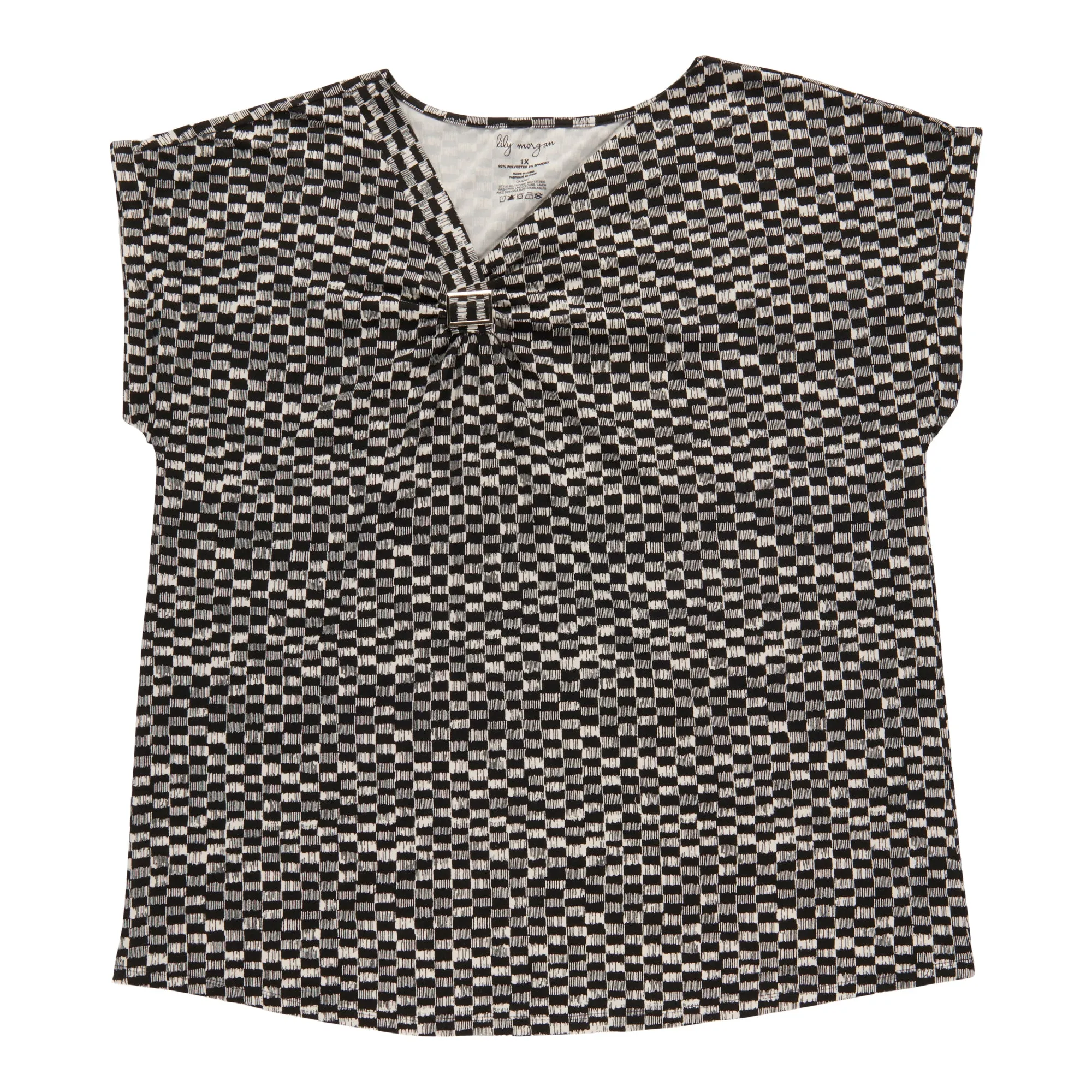 lily morgan Women's Plus Top with Hardware Detail