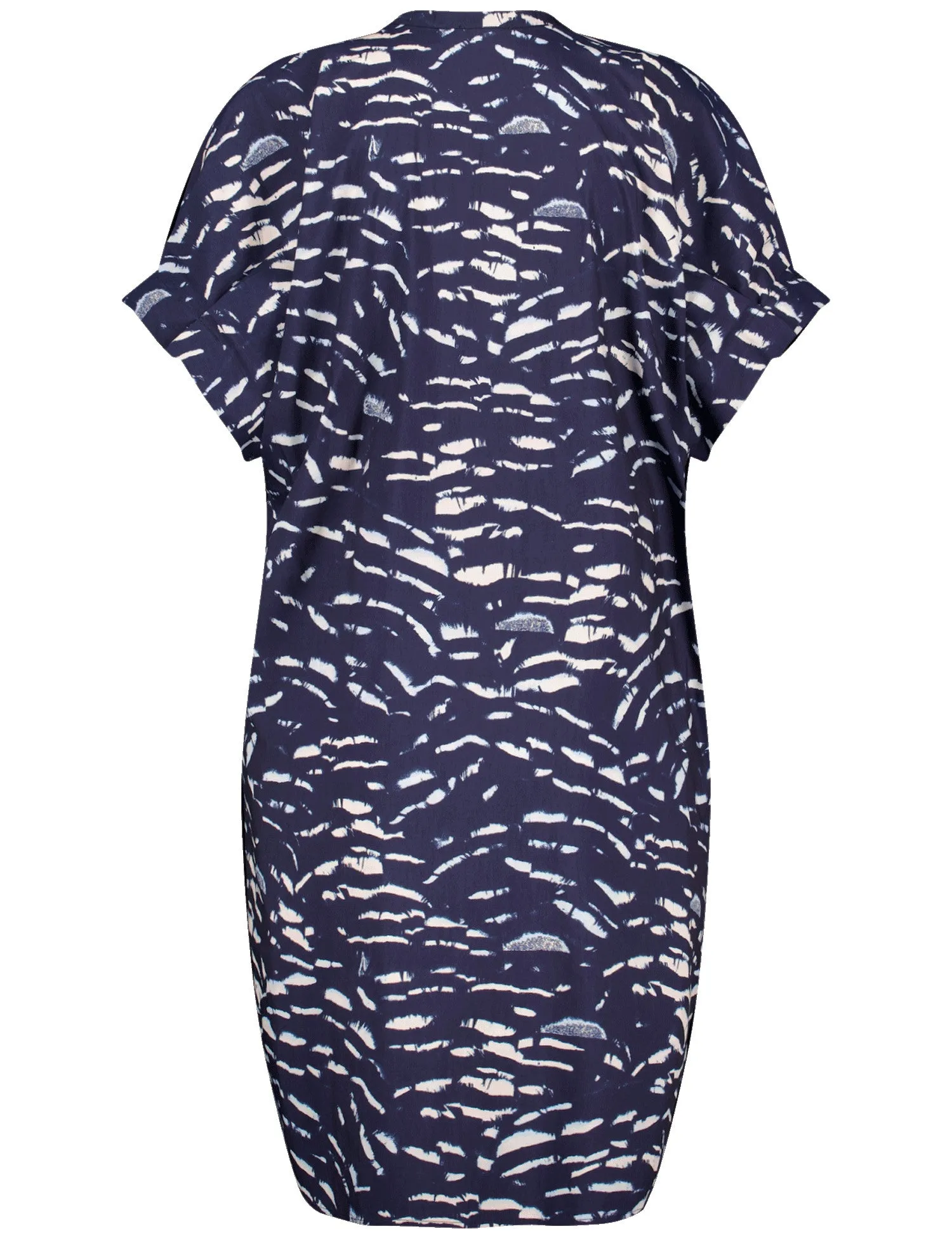 Loose-fit Dress - Navy Patterned