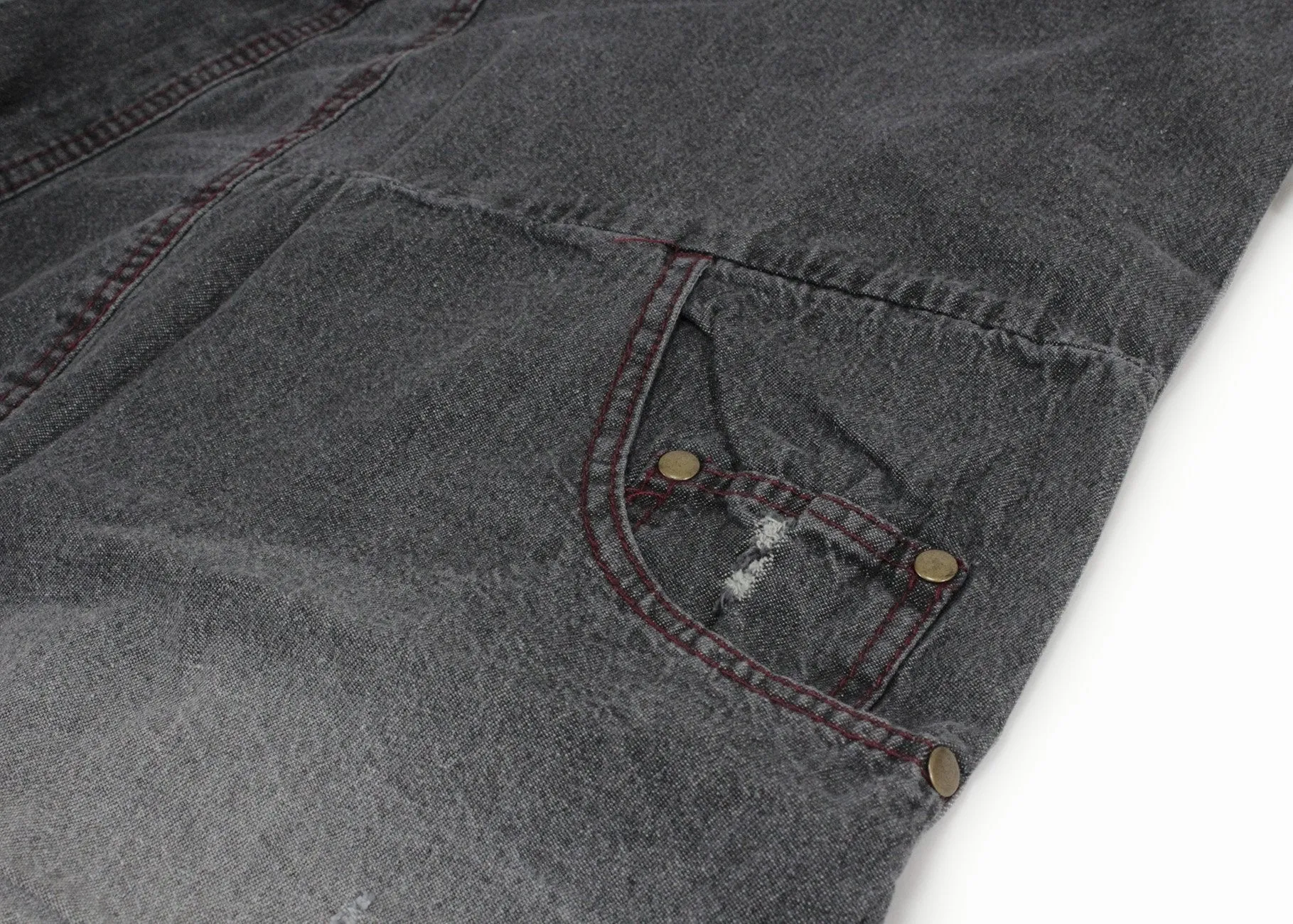 Men's Denim Unlined Kimono with Pockets Black: Japanese Traditional Clothes
