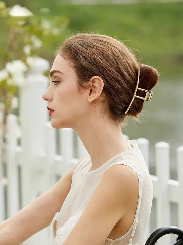 Minimalist Line Large Claw Metal Hair Clips