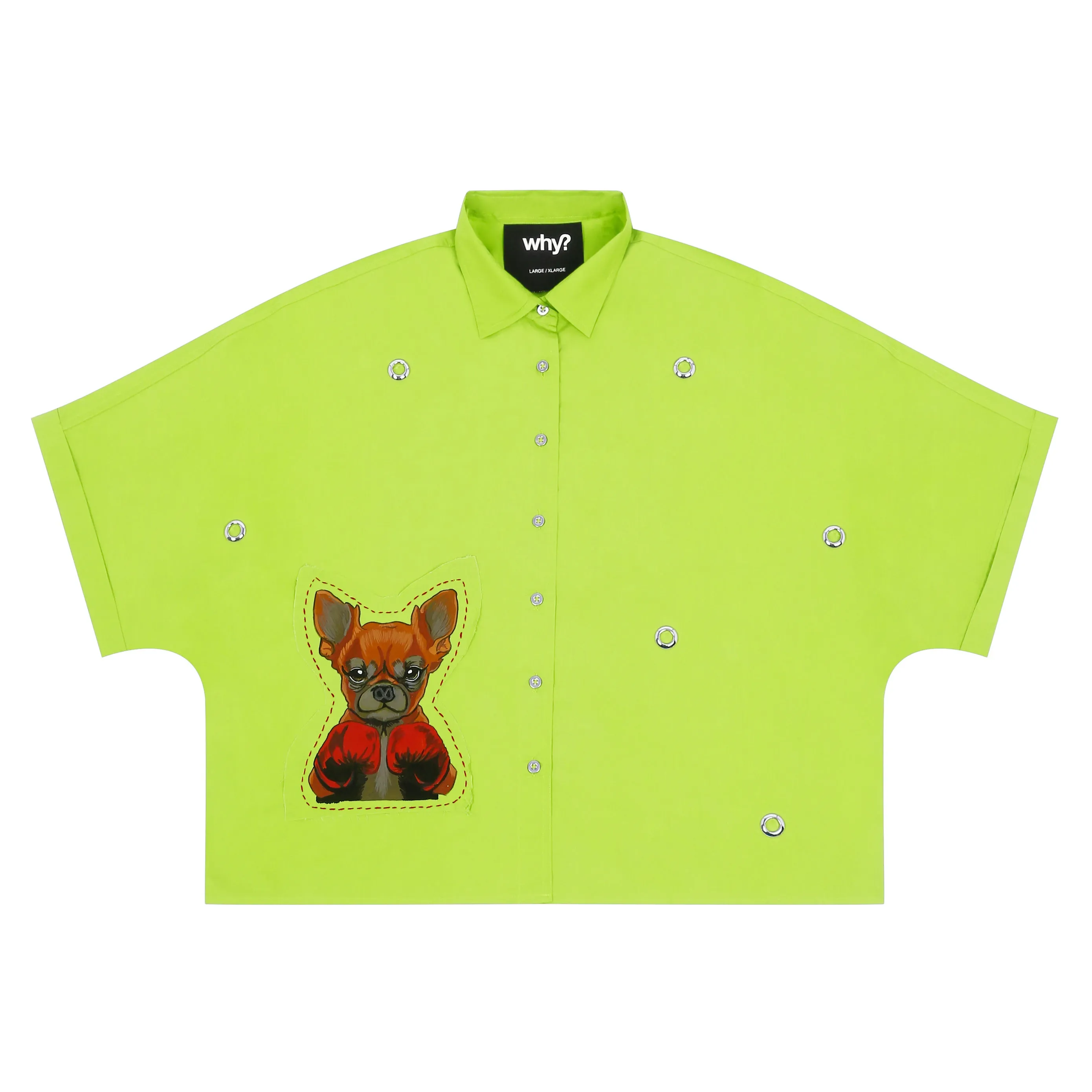 NEON YELLOW - KIMONO SLEEVE SHIRT "HAND PAINTED"