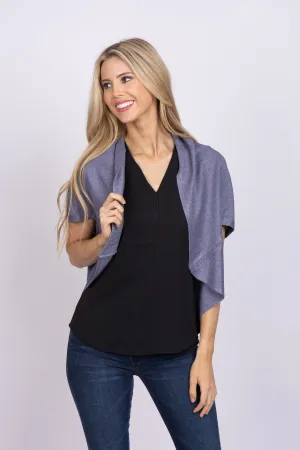 Nic Zoe Cocoon Cardigan In Blue Dusk