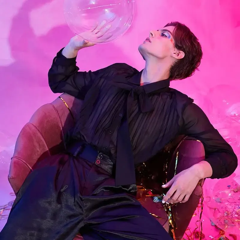 Noir Sheer Elegance Shirt
