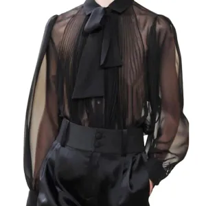 Noir Sheer Elegance Shirt