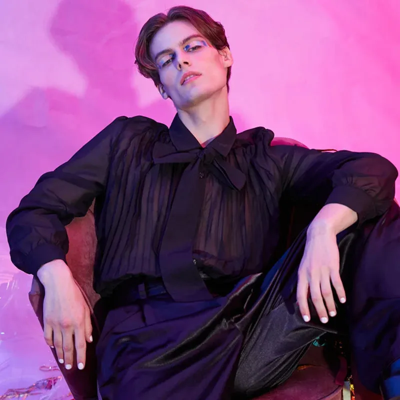 Noir Sheer Elegance Shirt