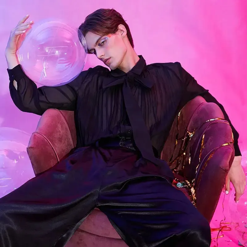 Noir Sheer Elegance Shirt