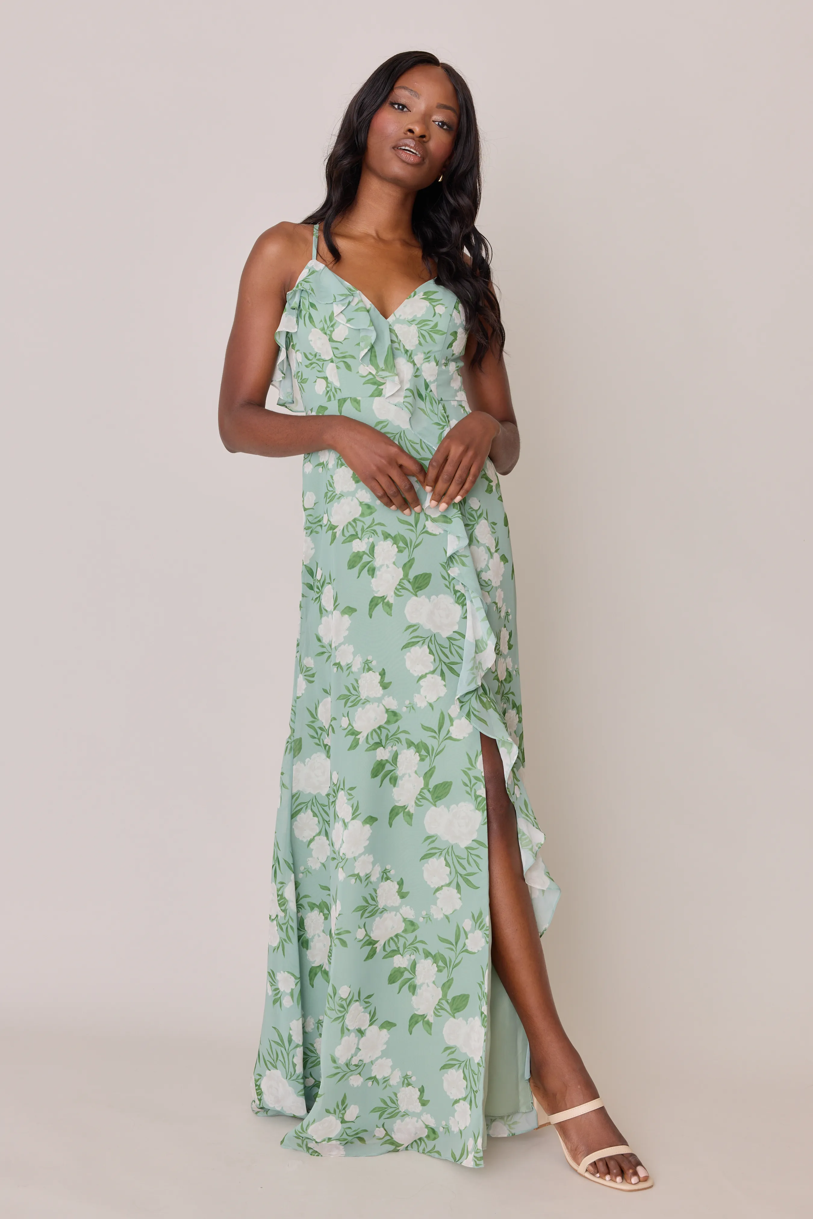 Paloma Chiffon Floral Print Dress | Made To Order