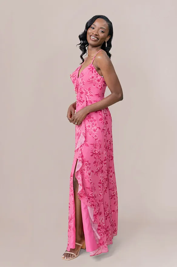 Paloma Chiffon Floral Print Dress | Made To Order