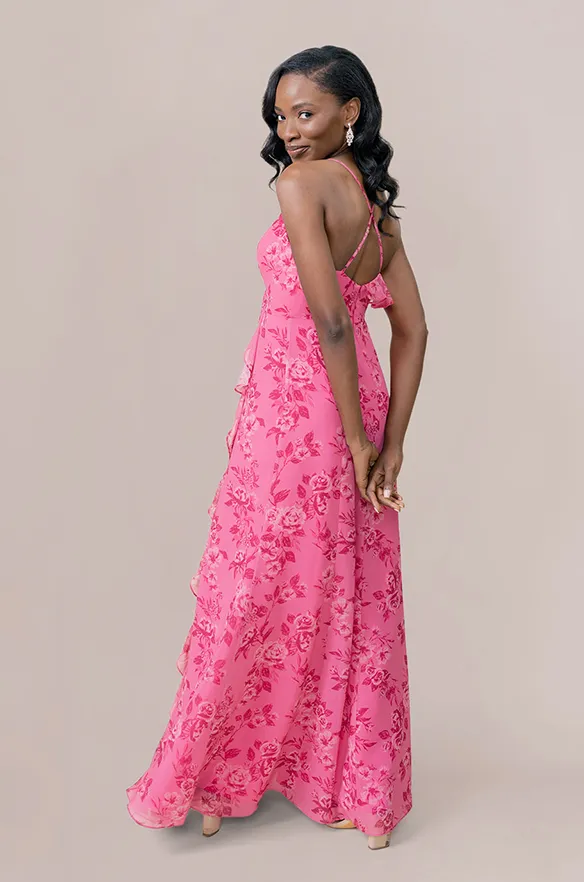 Paloma Chiffon Floral Print Dress | Made To Order