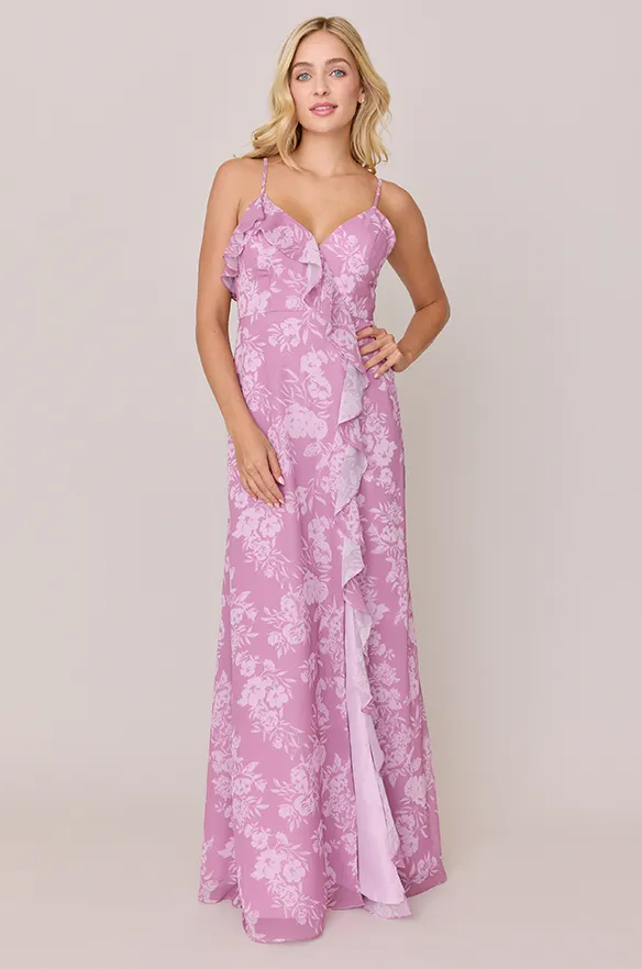 Paloma Chiffon Floral Print Dress | Made To Order