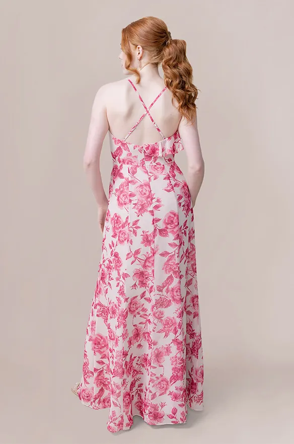 Paloma Chiffon Floral Print Dress | Made To Order