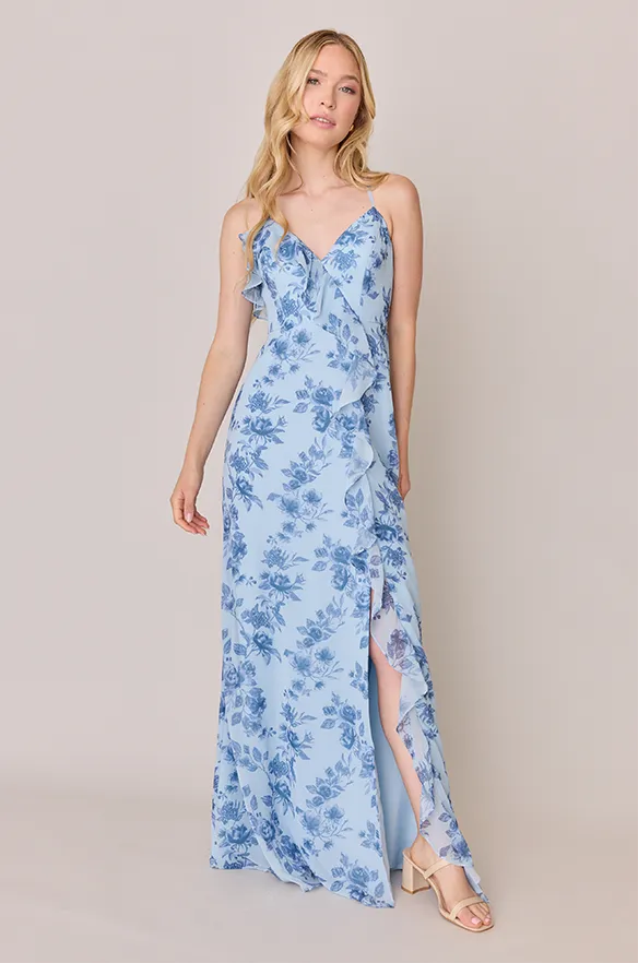 Paloma Chiffon Floral Print Dress | Made To Order