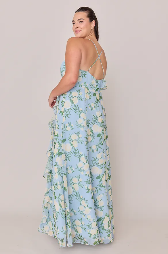 Paloma Chiffon Floral Print Dress | Made To Order