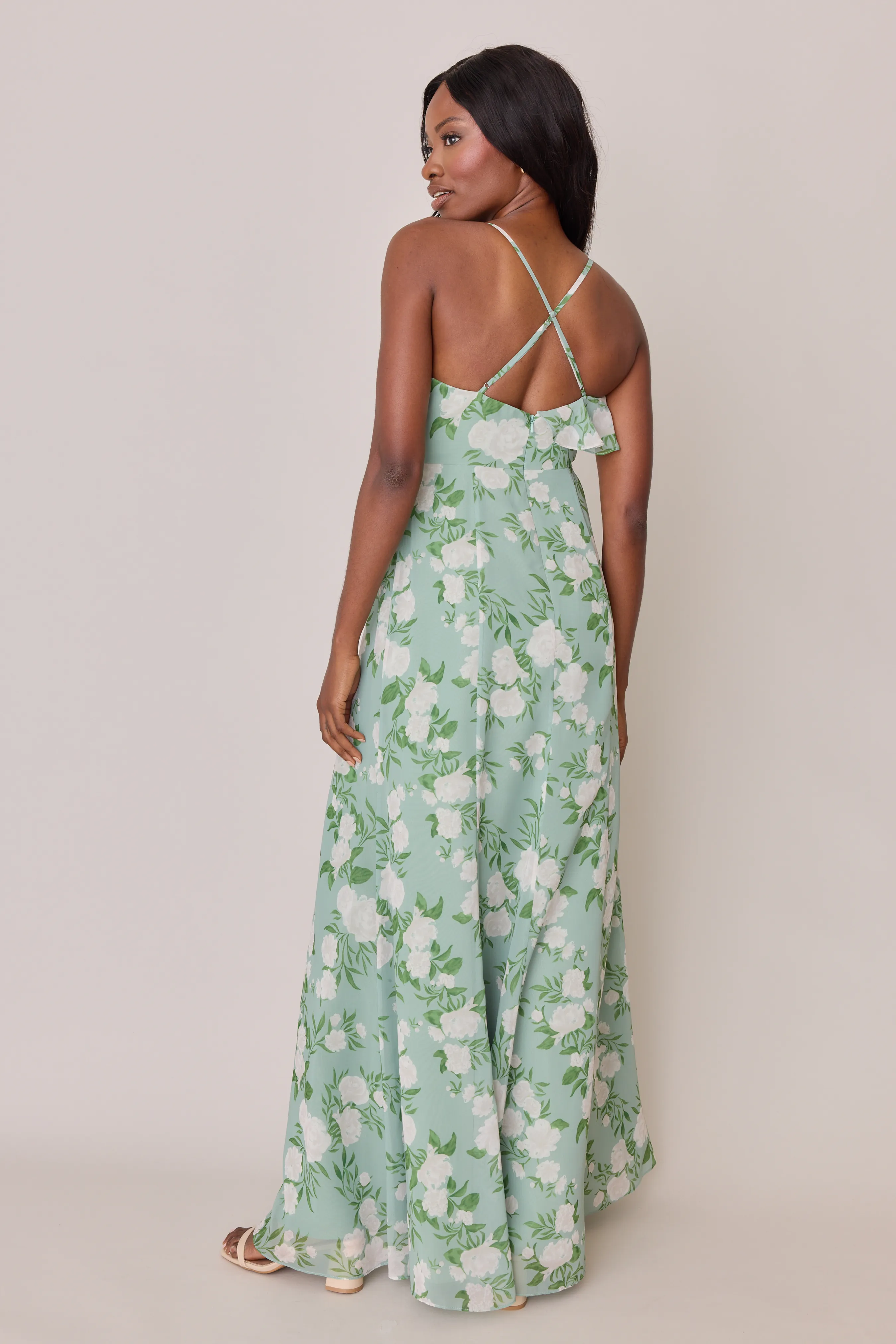 Paloma Chiffon Floral Print Dress | Made To Order