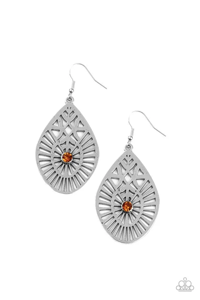 Paparazzi Earring ~ Modern Mural - Brown