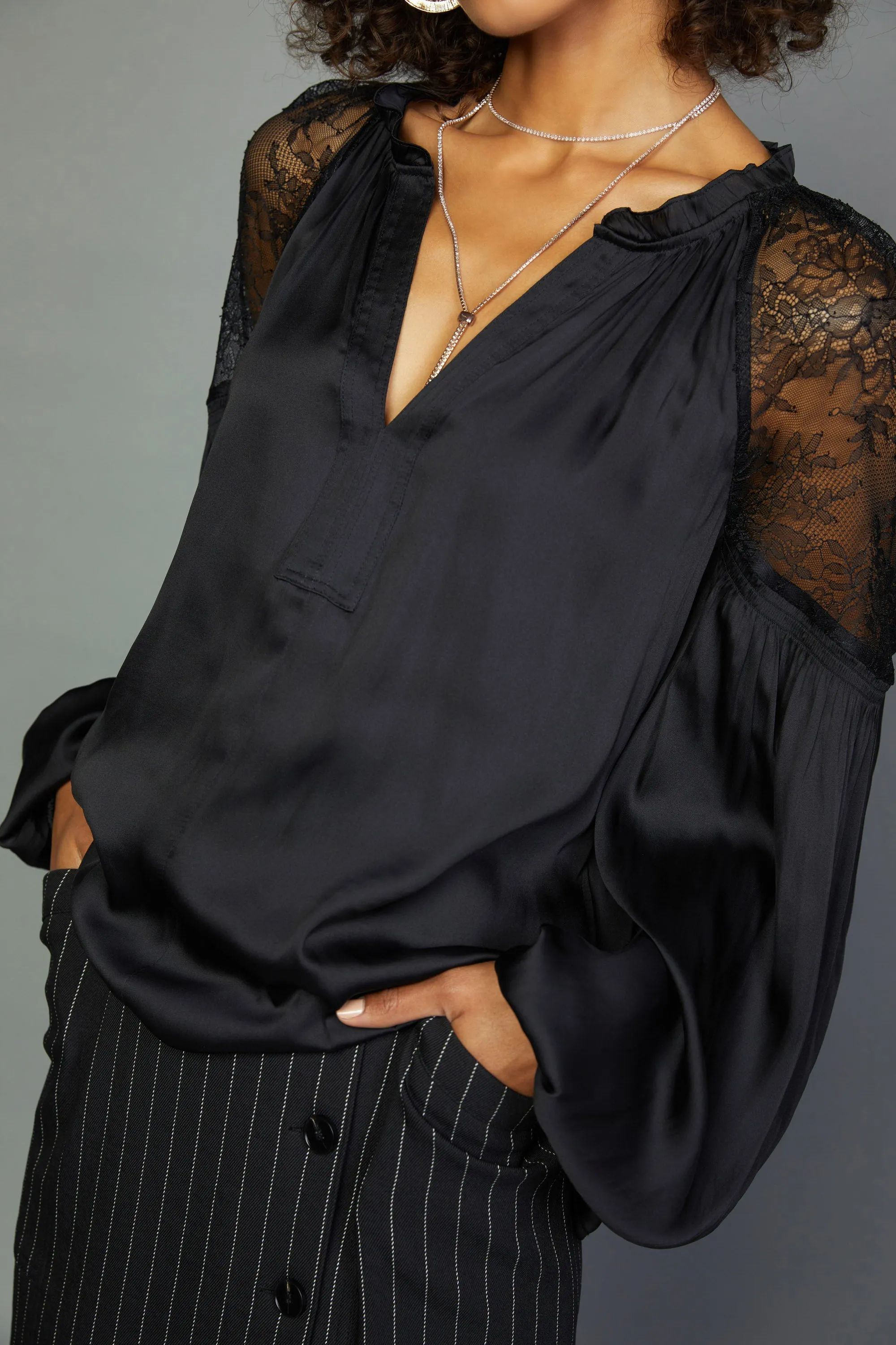 Peekaboo Lace Blouse
