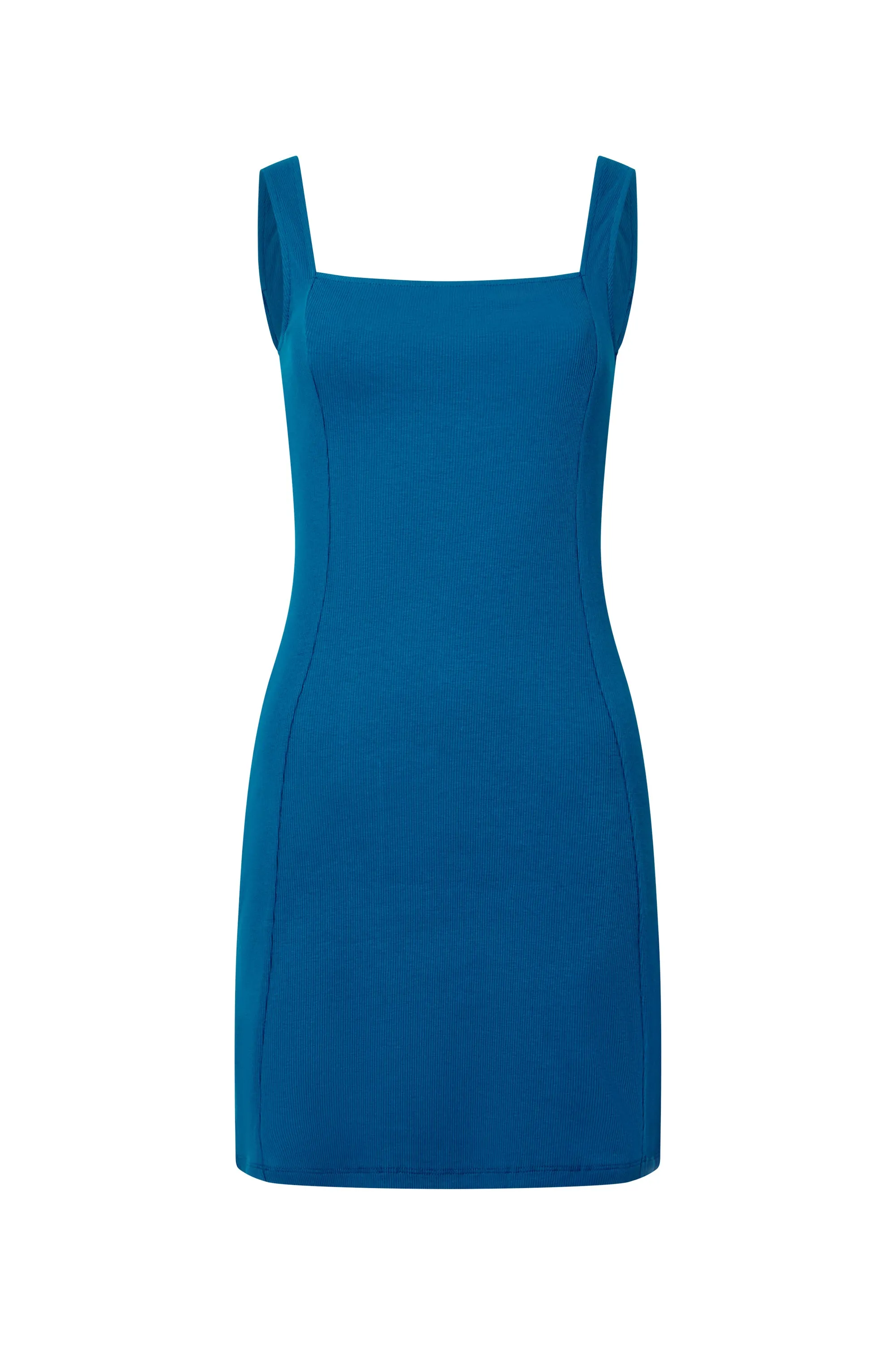 Rassia Ribbed Square Neck Dress