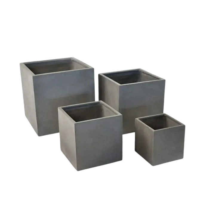 Raw Concrete Planters (Square)