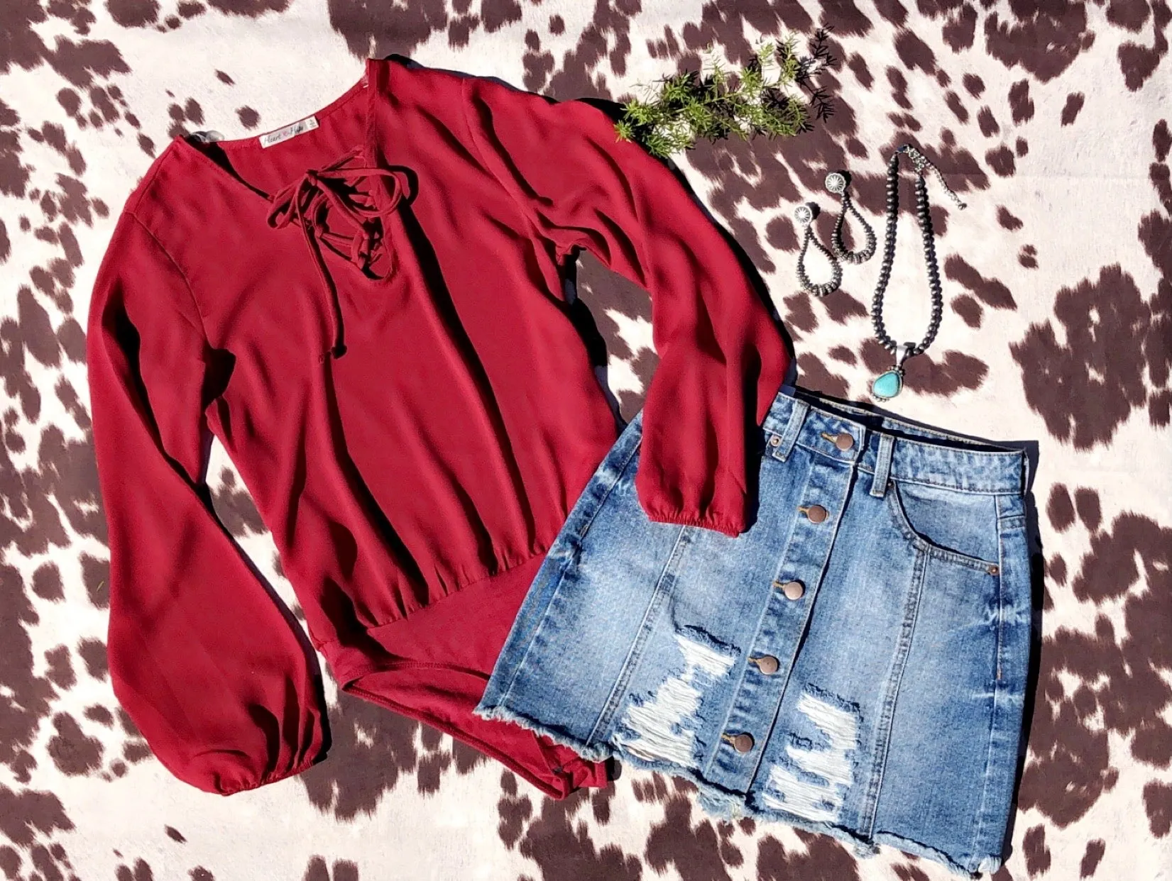 Remington Red Long Sleeve Bodysuit