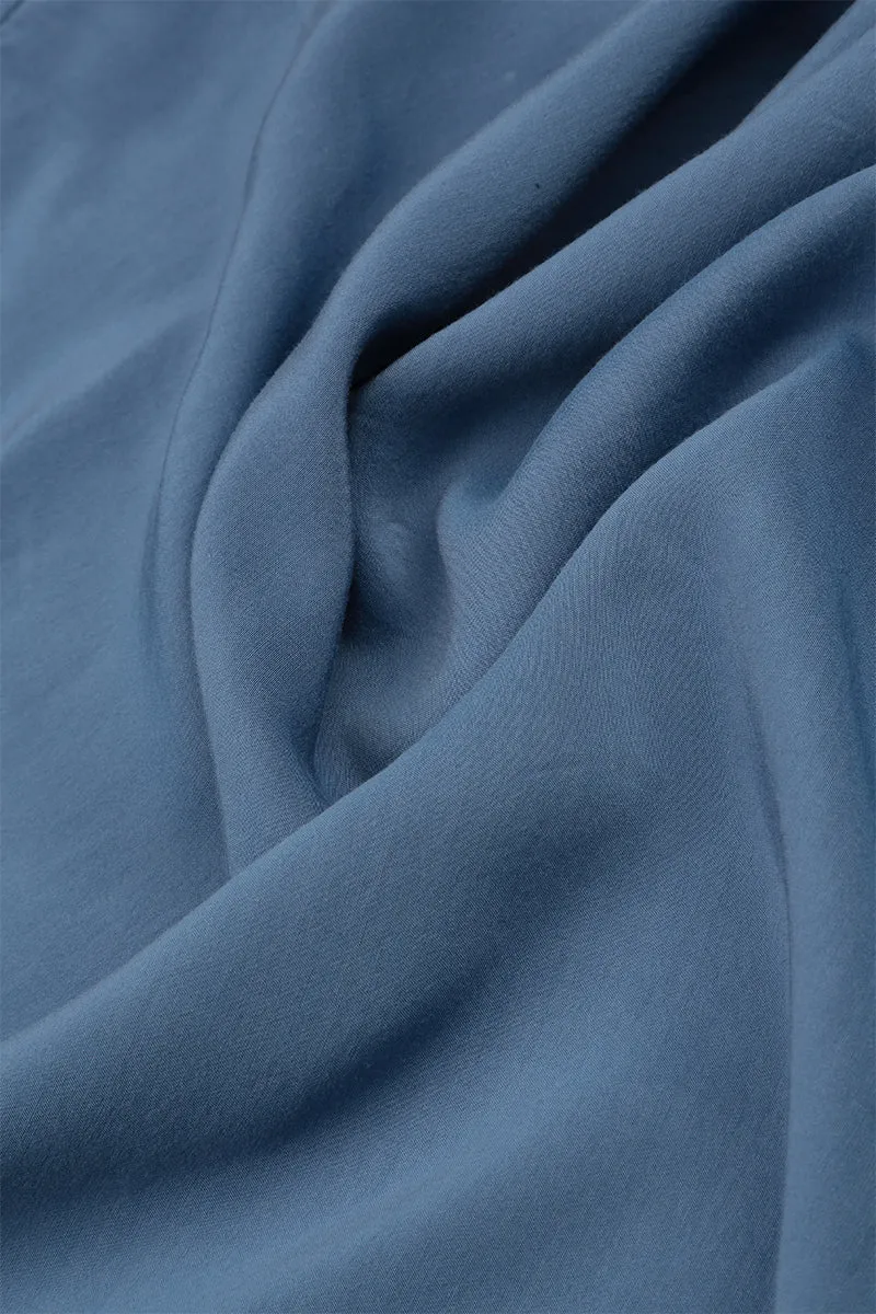 Single Pocket Blue Nova Silk Bamboo Dress