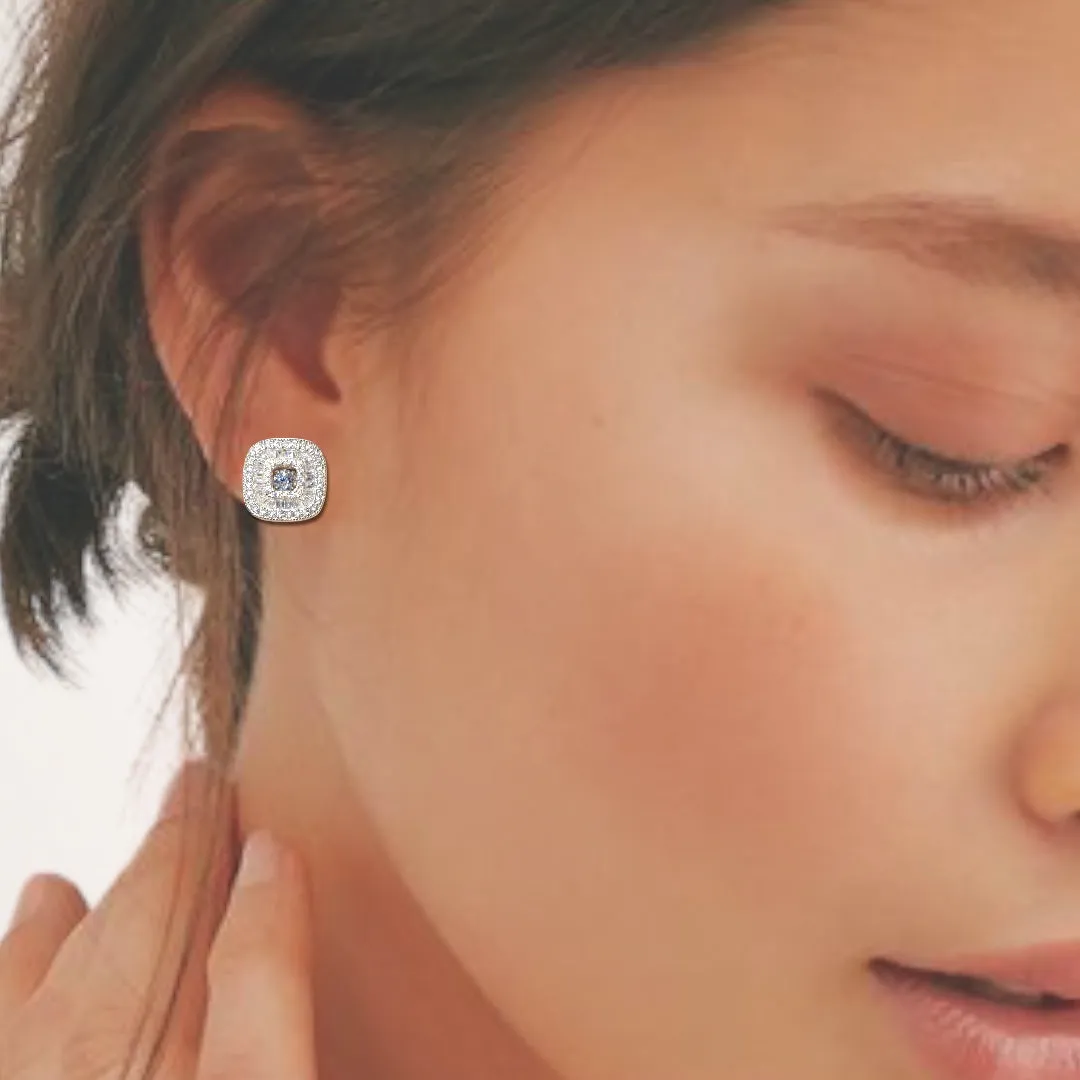 Sleek Square Stud Earrings