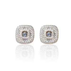 Sleek Square Stud Earrings