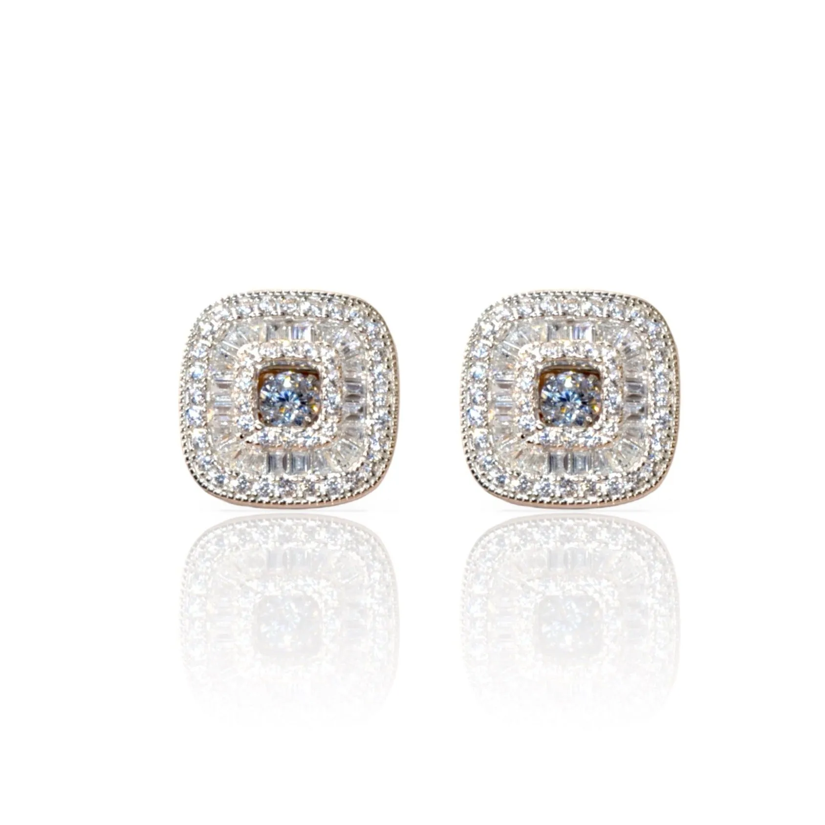Sleek Square Stud Earrings