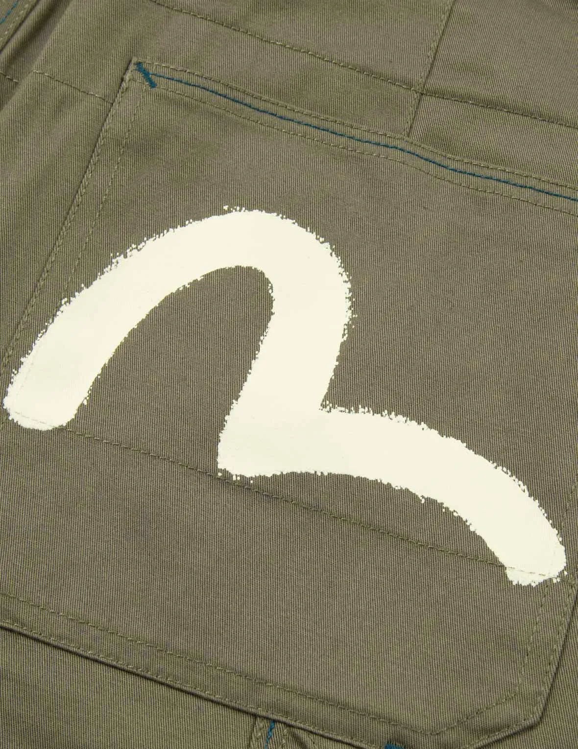 Stencil Slogan and Seagull Print Bermuda Pants