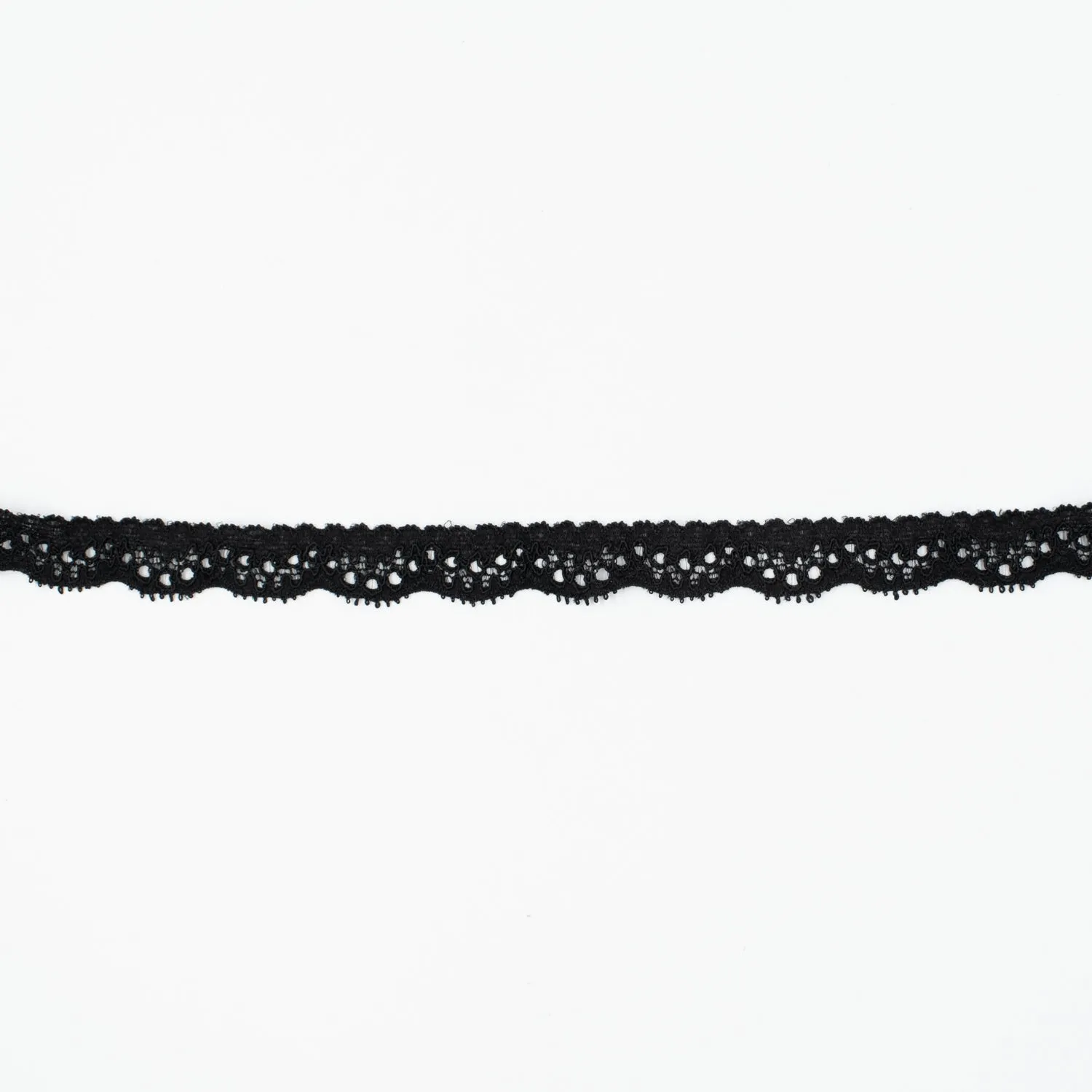 Stretch Lace Trim 15mm Black