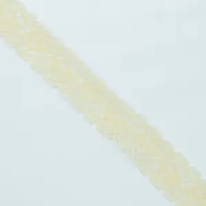 Stretch Lace Trim 30mm Design-N1 Butter Cream