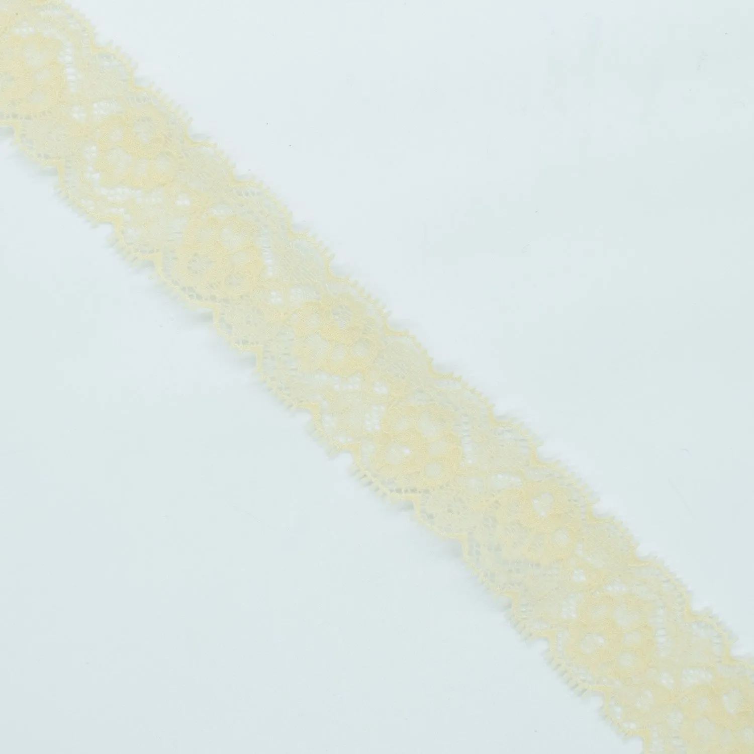Stretch Lace Trim 30mm Design-N1 Butter Cream