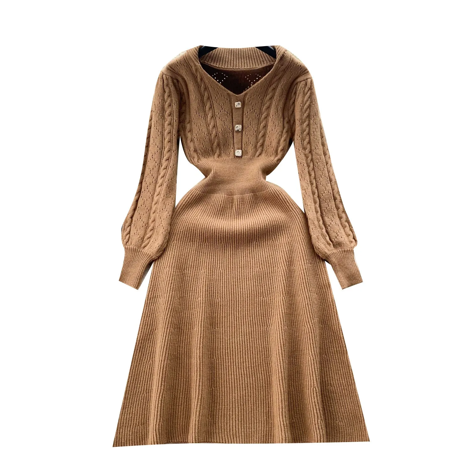 Vintage Delicate Knitted Bottoming Dress
