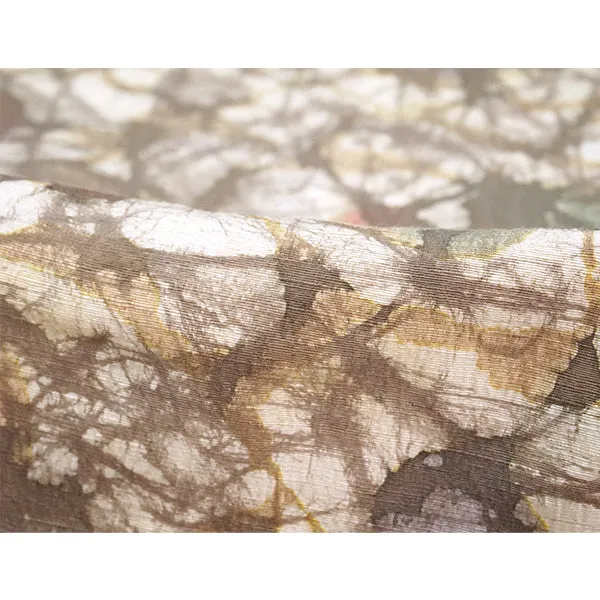 Vintage Haori Kimono Jacket Silk, ivory base, Geometric Patterns