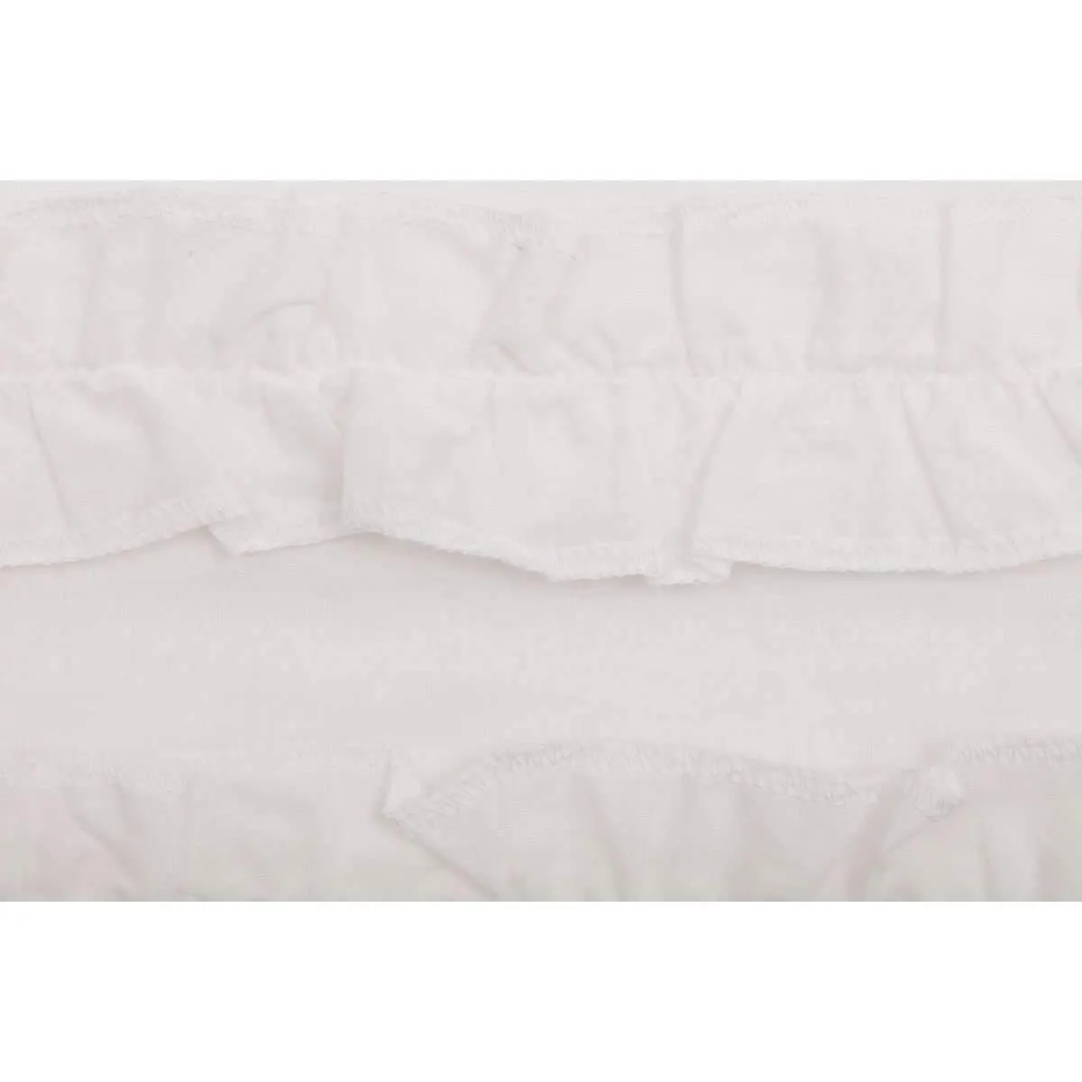 White Ruffled Sheer Petticoat Prairie Long Panel Set of 2