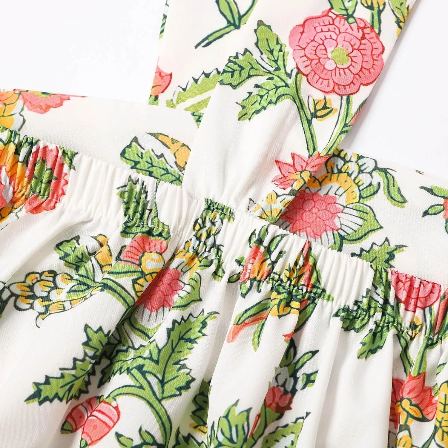 Women Floral Tie Shoulder Mini Dress Cute Square Neck Y2K Bow Babydoll Ruffle Short Dress Summer Boho Flowy Sundress