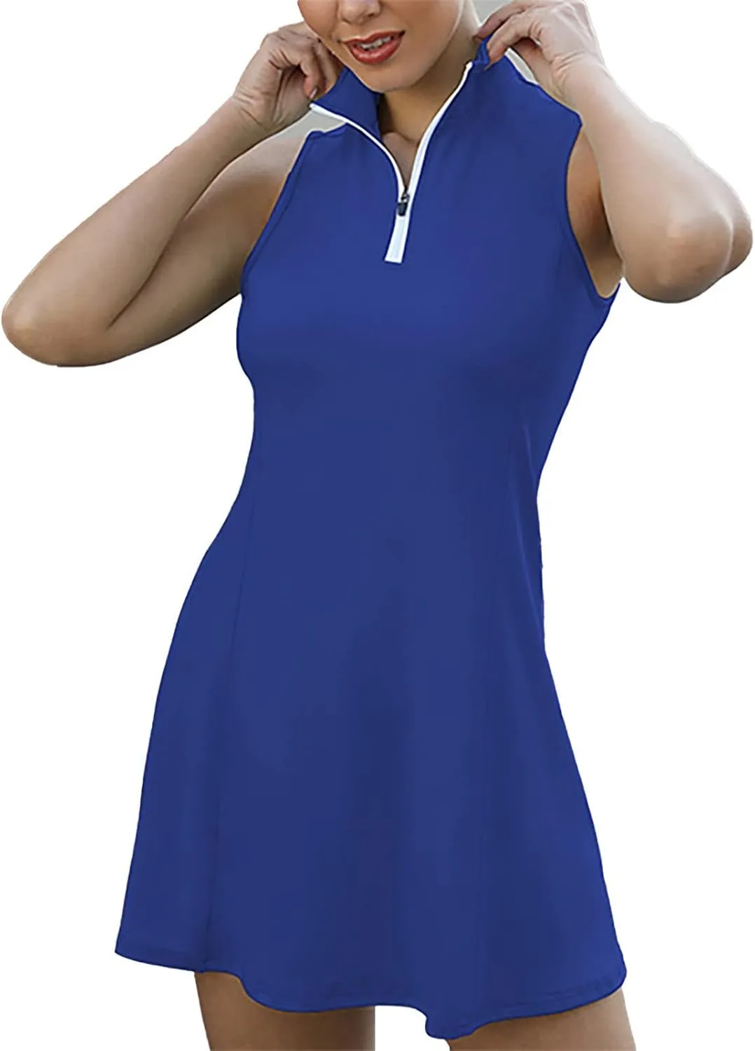Womens Summer Dresses 2025 V Neck Sleeveless Sundress Short Boho Dress with Pockets a Line Tshirt Tank Dresses
