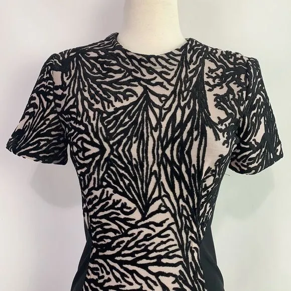 Yigal Azrouel NWT Black Print Color Block Dress