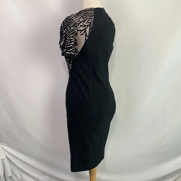 Yigal Azrouel NWT Black Print Color Block Dress
