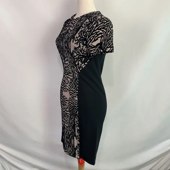 Yigal Azrouel NWT Black Print Color Block Dress