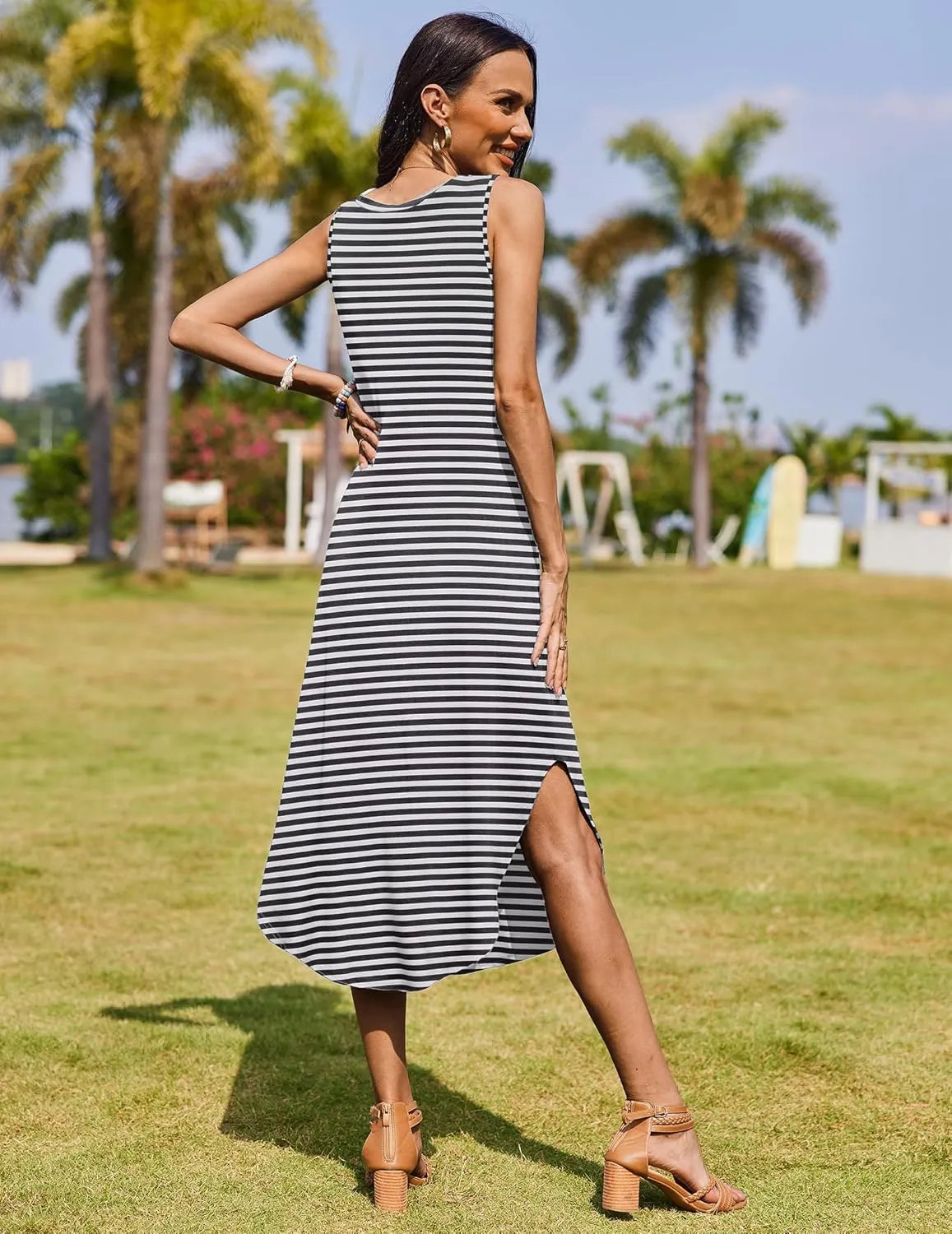 Zeagoo Women Casual Summer Dress Pleated Sundress
