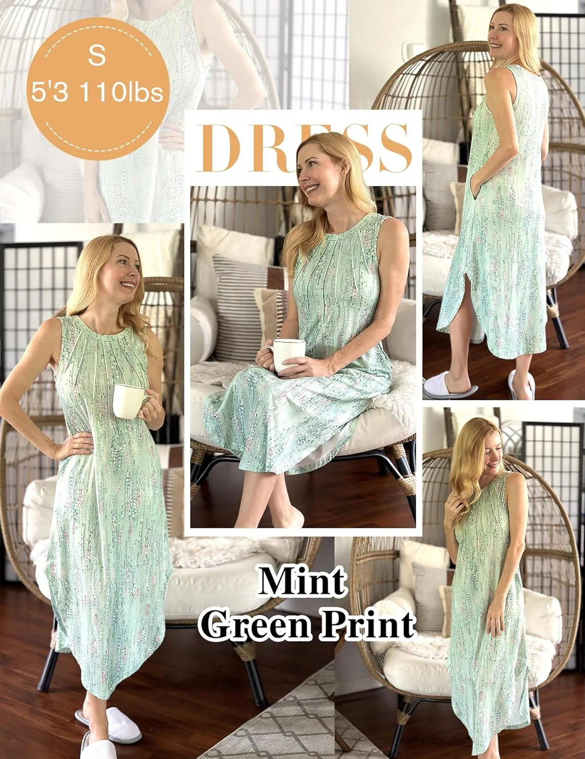 Zeagoo Women Casual Summer Dress Pleated Sundress